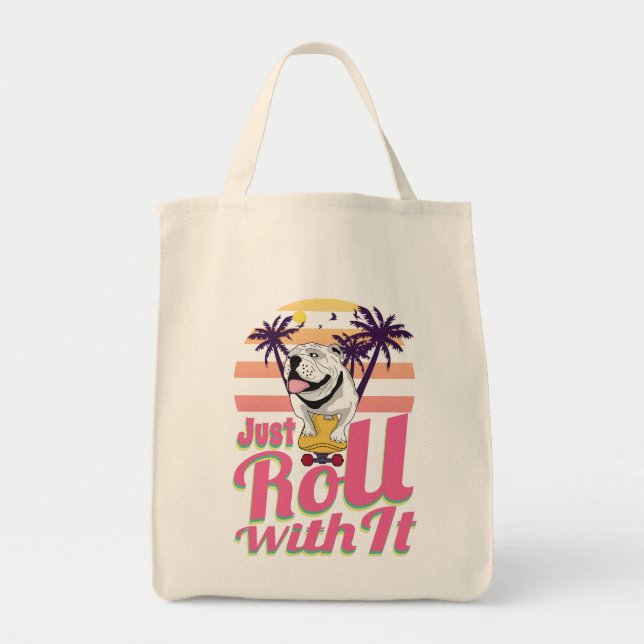 Tote Bag T-Shirt Juste Roulez Avec (Devant)