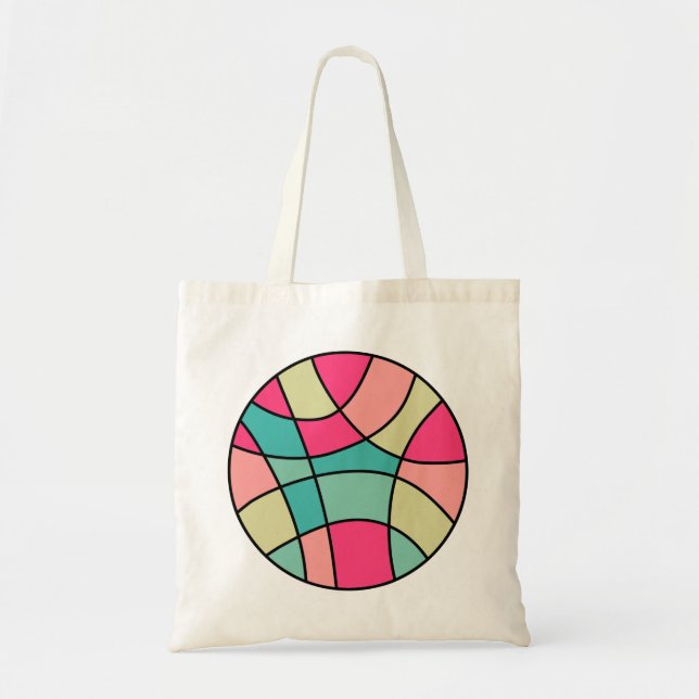 Tote Bag T-Shirt Rond Abstrait Couleur 160422(06) (Devant)