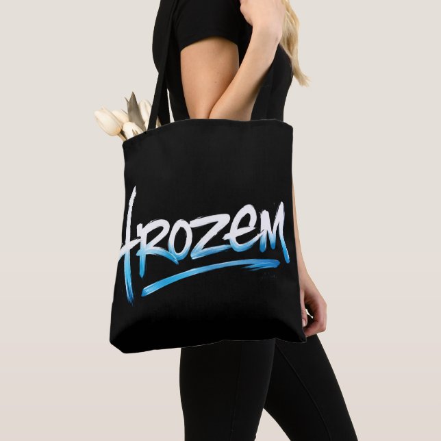 Tote Bag T-Shirt Texte Gelé (De près)