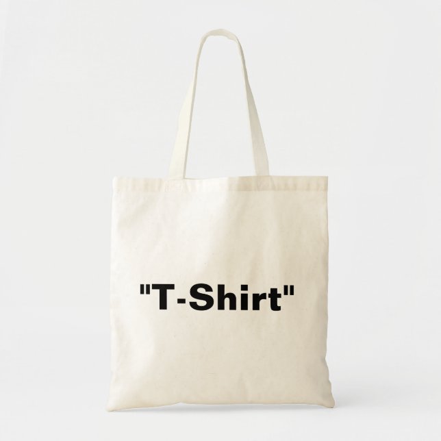 Tote Bag "T-shirt" un mot minimalisme design (Devant)