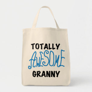 Tote Bag T-shirts bleus et cadeaux de mamie totalement impr