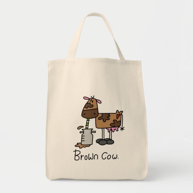 Tote Bag T-shirts Brown et cadeaux de vache (Devant)
