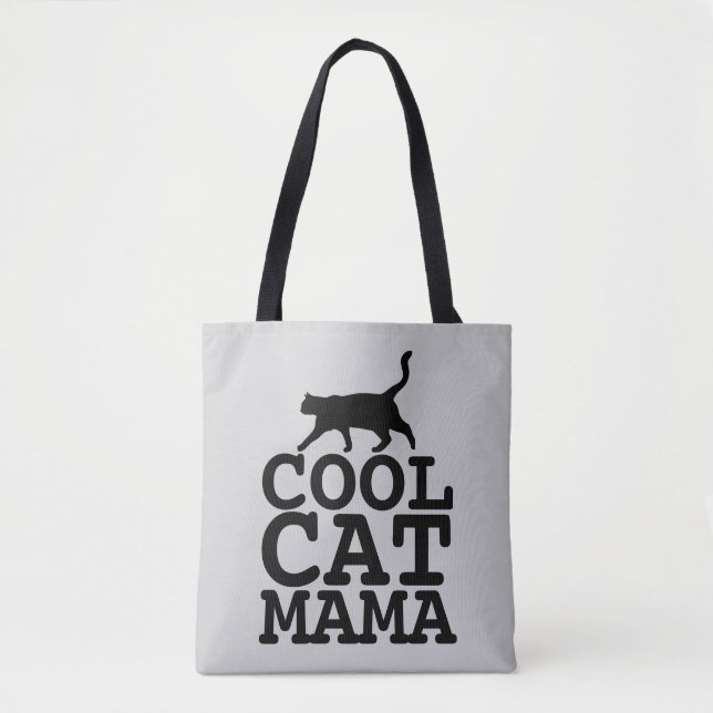 Tote Bag T-shirts CAT MAMAN, COOL CAT MAMA (Devant)