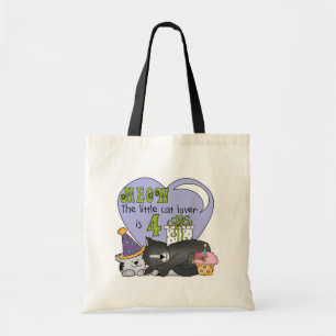 Tote Bag T-shirts et cadeaux Amoureux de les chats 4e anniv