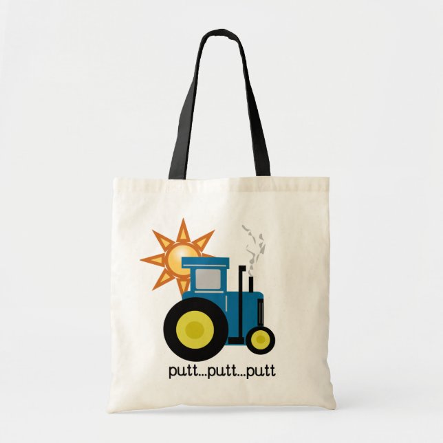 Tote Bag T-shirts et cadeaux bleus de tracteur de putt de (Devant)