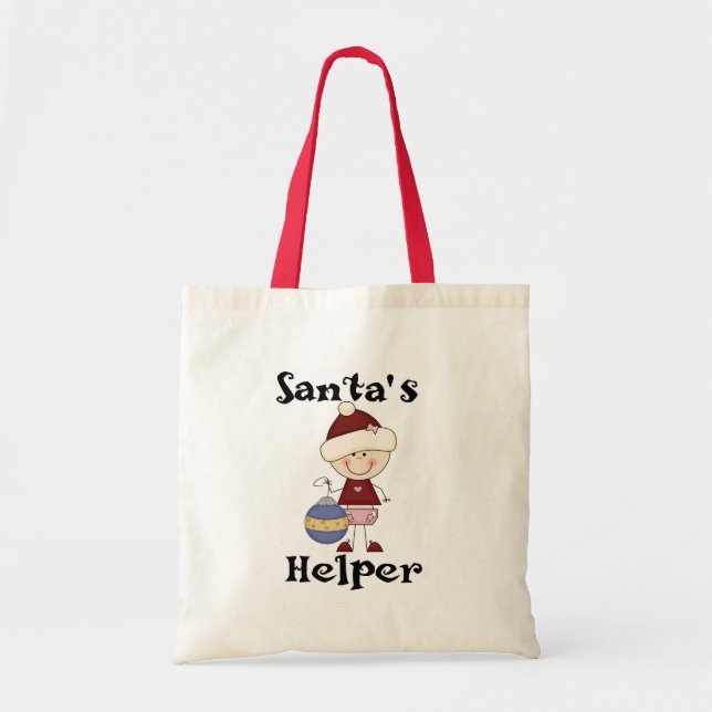 Tote Bag T-shirts et cadeaux d'aide de Girl Père Noël (Devant)