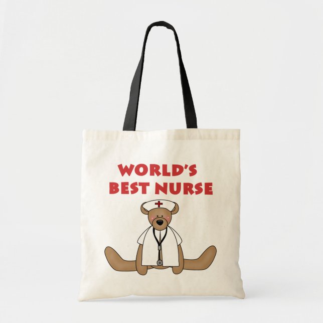 Tote Bag T-shirts et cadeaux de Bear World's Best Nurse (Devant)