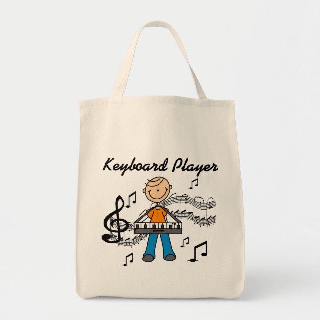 Tote Bag T-shirts et cadeaux de joueur de clavier (Devant)