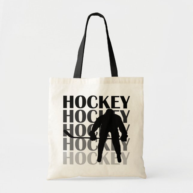 Tote Bag T-shirts et cadeaux de silhouette d'hockey (Devant)
