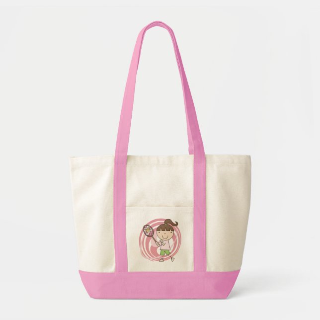 Tote Bag T-shirts et cadeaux de tennis de fille de sports (Devant)