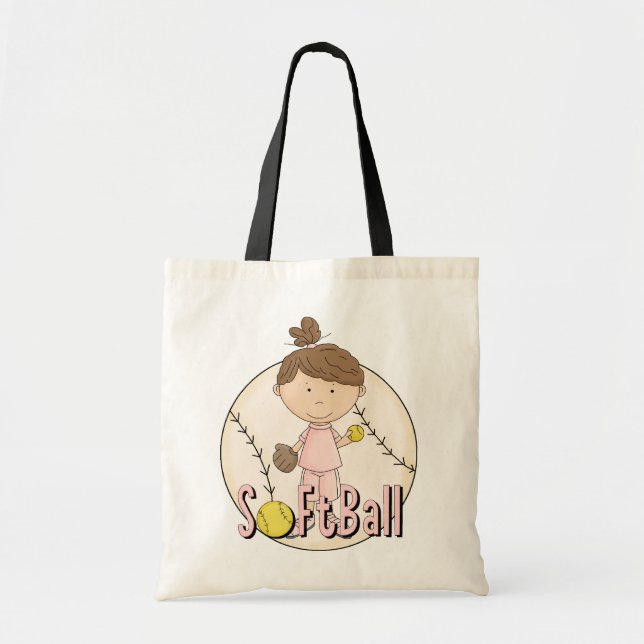 Tote Bag T-shirts et cadeaux du base-ball de filles (Devant)
