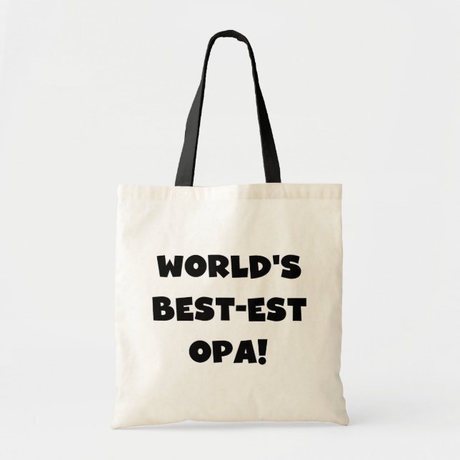 Tote Bag T-shirts et cadeaux du meilleur opa Black Text au  (Devant)