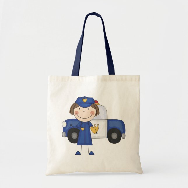 Tote Bag T-shirts et cadeaux femelles de policier (Devant)