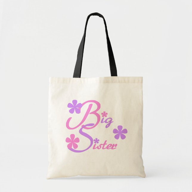 Tote Bag T-shirts et cadeaux Lavender et Rose Big Sister (Devant)