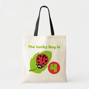 Tote Bag T-shirts et cadeaux Lucky Bug 4th Birthday