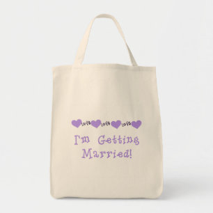 Tote Bag T-shirts et cadeaux mariés de obtention pourpres