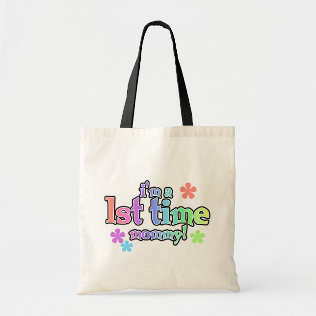 Tote Bag T-shirts et cadeaux Mommy-Rainbow 1st Time (Devant)
