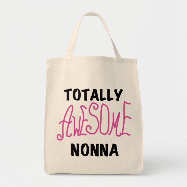 Tote Bag T-shirts et cadeaux Nonna Pink totalement géniaux (Devant)