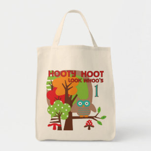 Tote Bag T-shirts et cadeaux Owl First Birthday