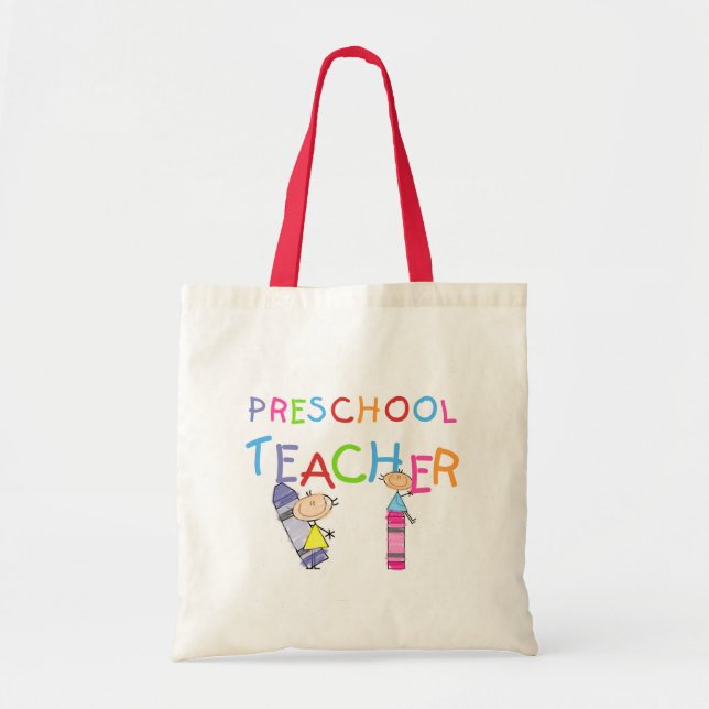 Tote Bag T-shirts et cadeaux préscolaires de professeur de (Devant)