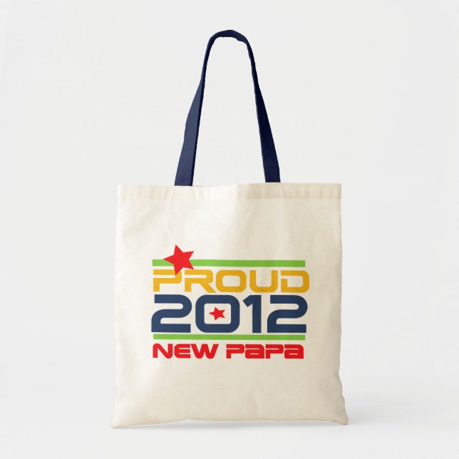 Tote Bag T-shirts et cadeaux Proud New Papa 2012 (Devant)