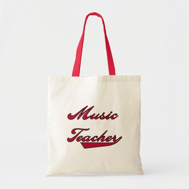 Tote Bag T-shirts et cadeaux rouges de professeur de (Devant)