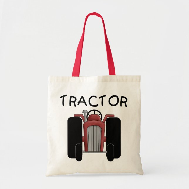 Tote Bag T-shirts et cadeaux rouges de TRACTEUR (Devant)