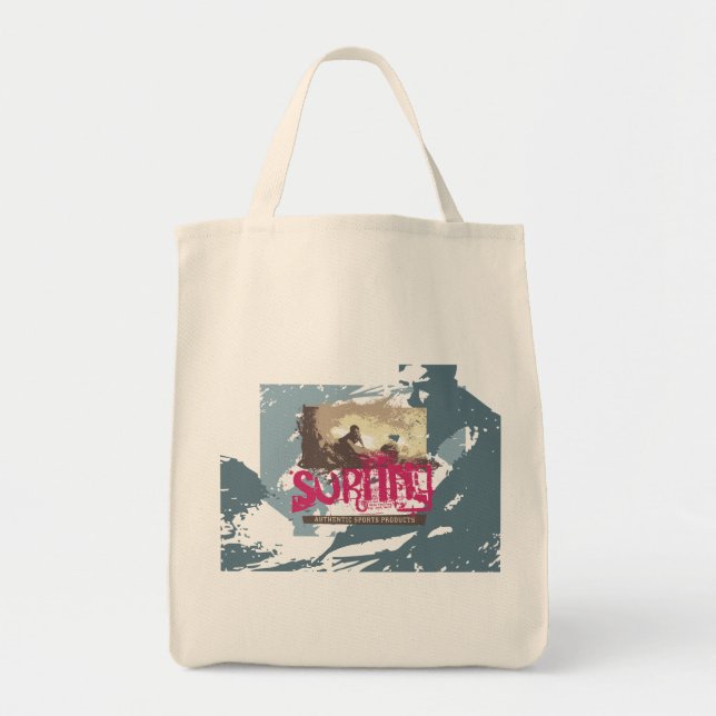 Tote Bag T-shirts et cadeaux surfants authentiques (Devant)