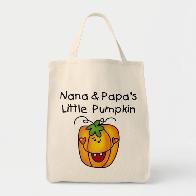 Tote Bag T-shirts Nana et Papa's Little Citrouille (Devant)