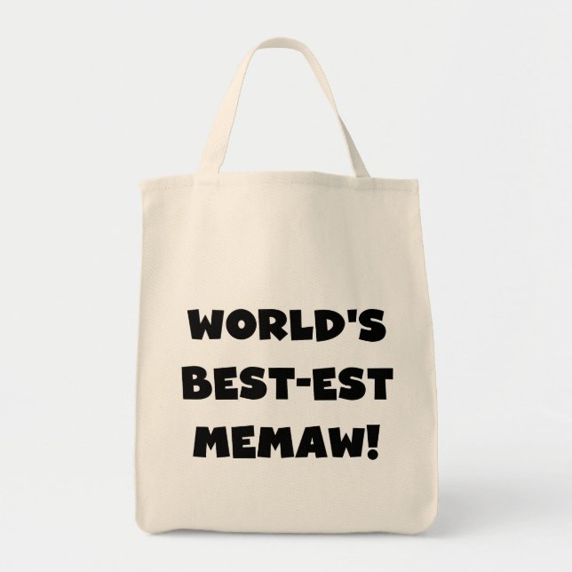 Tote Bag T-shirts noir et blanc du Meilleur-est Memaw du (Devant)