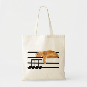 Tote Bag Tabby de musique kitty cat