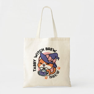 Tote Bag Tabby Witch Brew – Joli Design de Chat Halloween