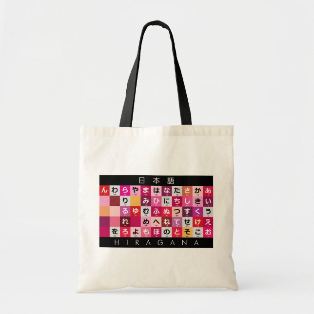 Tote Bag Table japonaise Hiragana (Devant)