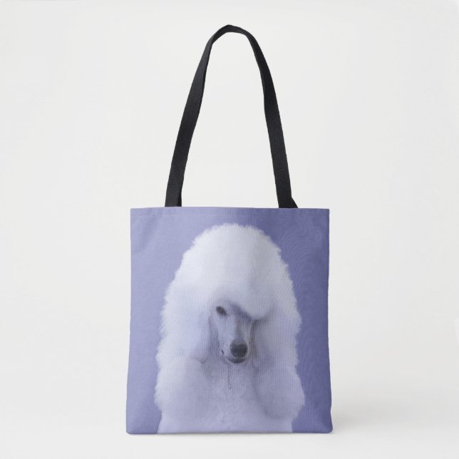 Tote Bag Tableau blanc standard de caniche - Art original d (Devant)