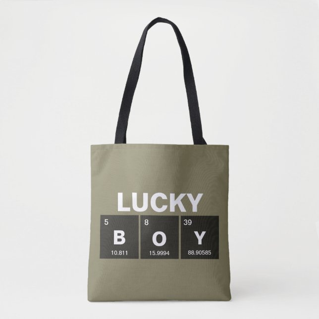 Tote Bag Tableau chimique périodique des éléments : GARÇON (Devant)