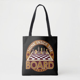 Tote Bag Tableau des jeux d'échecs Citation du joueur d'é