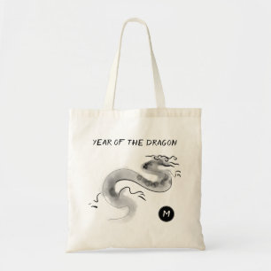 Tote Bag Tableau original 1 année de dragon 2024 Monogramme