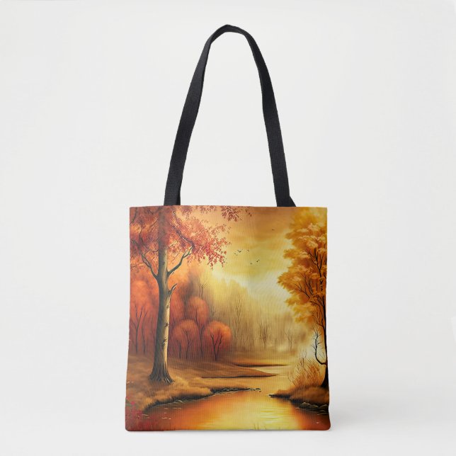 Tote Bag Tableau Paysage Automne-87546 (Devant)