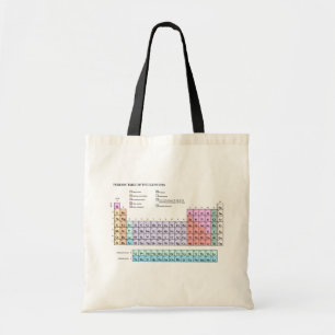 Tote Bag Tableau périodique des éléments, pastel