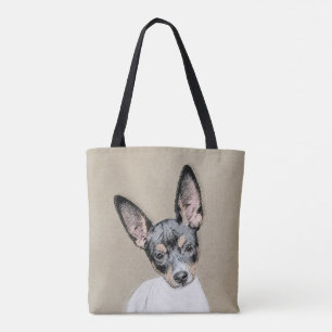 Tote Bag Tableau Rat Terrier - Cute Original Chien Art