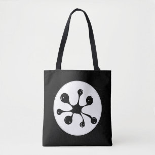 Tote Bag Tache de goo noir abstrait moderne