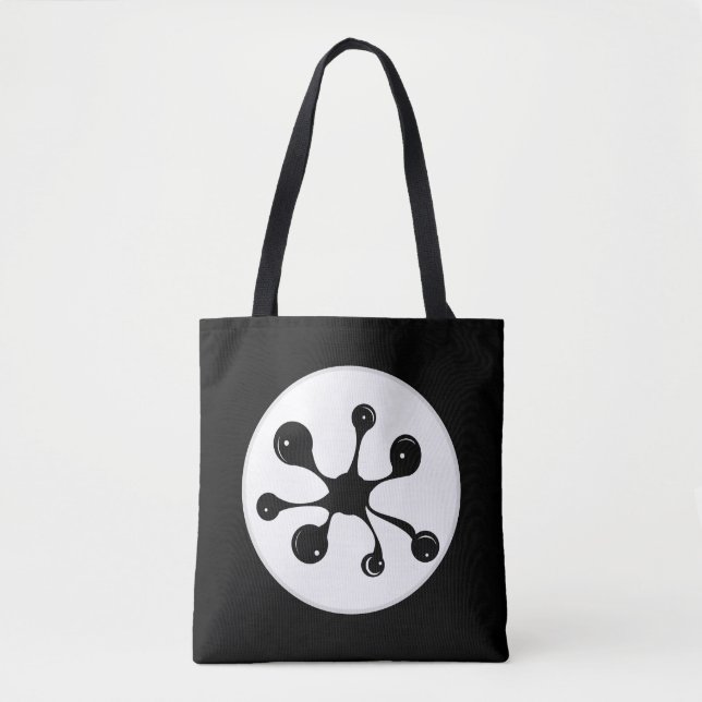 Tote Bag Tache de goo noir abstrait moderne (Devant)