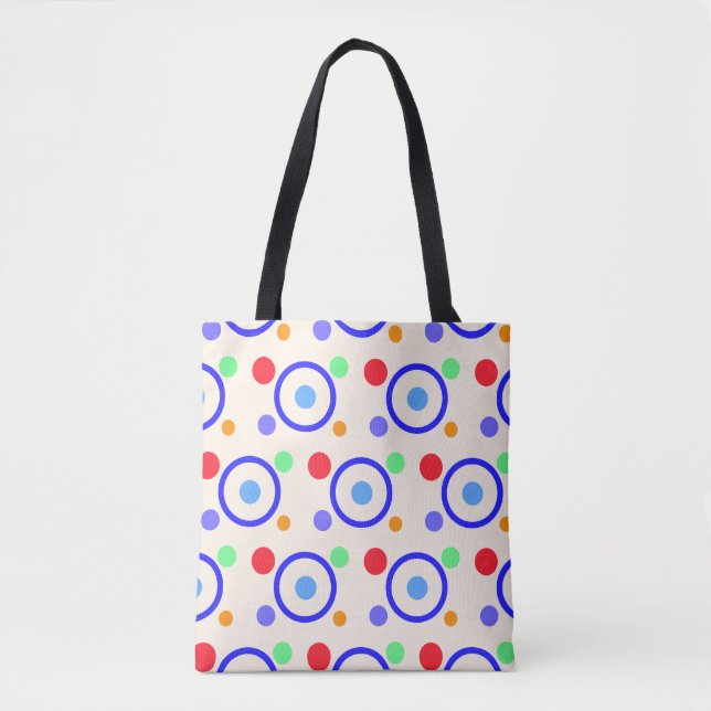 Tote Bag Taches colorées sur ivoire (Devant)