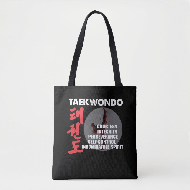 Tote Bag Taekwondo Tenets Martial Arts Tae kwon do (Devant)