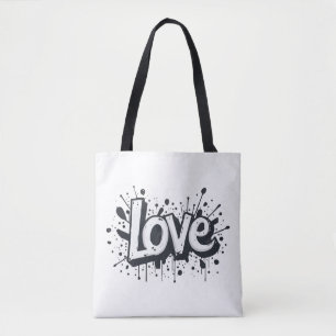 Tote Bag Tag d'amour monochrome