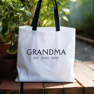 Tote Bag Taille de grand-mère classique établie en noir