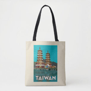 Tote Bag Taïwan   Pagode Du Dragon Et Du Tigre