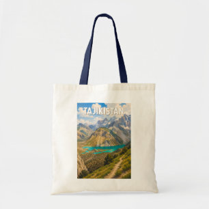 Tote Bag Tajikistan Illustration Voyage Art Vintage