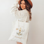 Tote Bag TALLULAH Boho Coastal Cowgirl Bachelorette<br><div class="desc">Ce modèle de sac fourre-tout de bachelorette dispose d'un casquette de cowgirl côtier,  d'une planche de surf et de bottes de cowgirl avec des fleurs de terre cuite bohème.</div>
