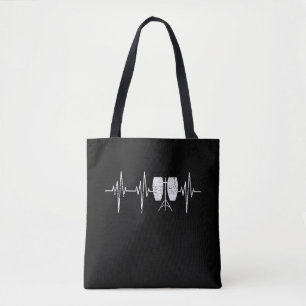 Tote Bag Tambour de Conga - battement de coeur affligé de